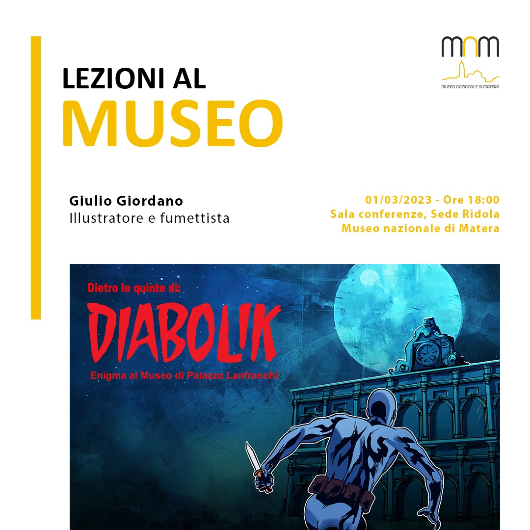 Lezioni al Museo – “Dietro le quinte di: Diabolik – Enigma al Museo di Palazzo Lanfranchi”
